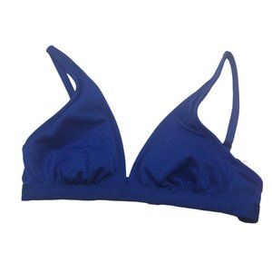 Xhilaration Junior's Size Small 0-2 Metallic Thread Bralette Bikini Top Blue New